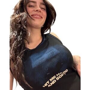 BILLIE EILISH Contrast Stitch Cover Crop Top, Size S or M, New without Tag